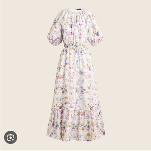 Flora Obscura X J.Crew side-cutout dress in kaleidoscope floral | Size 18 | NWOT